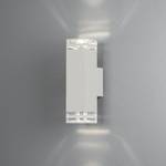 Wandlamp Pollux II transparant glas/aluminium - 2 lichtbronnen