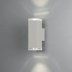 Wandlamp Pollux I transparant glas/aluminium - 2 lichtbronnen