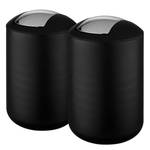 Poubelles Brasil 6,5 L (lot de 2) Matière plastique - Noir