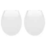 Sièges WC Kos (lot de 2) Thermoplastique / Matière plastique - Blanc - Fermeture amortie