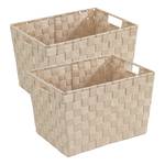 Aufbewahrungskorb Adria I (2er-Set) Kunststoff - Beige - 35 x 22 cm