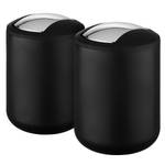 Poubelles Brasil III 6 L (lot de 2) Noir - Matière plastique - Hauteur : 29 cm