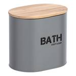 Boîte avec couvercle Gara Acier / Bambou - Gris - Lot de 2