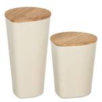 Opbergboxen Derry (2-delig) bamboevezels/silicone - beige