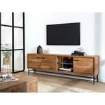 Tv-meubel Roody incl. verlichting - massief acaciahout/metaal - acaciahout/zwart