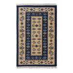 Tapis réversible Tulum 9920 Coton / Polyester - Beige / Bleu foncé - 120 x 170 cm