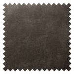 Canapé Ginger (2 places) Imitation cuir - Microfibre Hila: Marron foncé - Noir