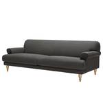 Sofa Ginger (3-Sitzer) Baumwollstoff - Baumwollstoff Nela: Grau - Eiche Hell