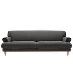 Sofa Ginger (3-Sitzer) Baumwollstoff - Baumwollstoff Nela: Grau - Eiche Hell