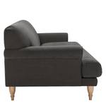 Sofa Ginger (3-Sitzer) Baumwollstoff - Baumwollstoff Nela: Grau - Eiche Hell