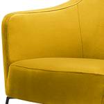 Fauteuil Grape Velours - Velours Houki: Jaune moutarde - Noir