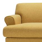 Sofa Ginger (3-Sitzer) Flachgewebe - Flachgewebe Shina: Safrangelb - Eiche Hell