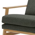 Fauteuil Pepper Tissage à plat - Tissu Shina: Gris - Chêne clair