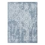 Tapis Carina III Coton / Polyester - Bleu jean - 80 x 150 cm
