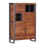 Highboard Thiery massief mangohout/metaal - bruin mangohout/antracietkleurig