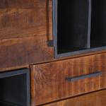 Highboard Thiery Mango massiv / Metall - Mango Braun / Anthrazit