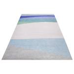 Kurzflorteppich Curves Polyester - Blau / Beige - 160 x 230 cm
