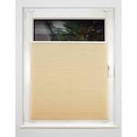 Honingraat-plissé Klemmfix Save aluminum/polyester - Beige - 100 x 130 cm