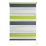 Klemmfix duo-rolgordijn just-triple polyester - Appelgroen/grijs - 80 x 210 cm