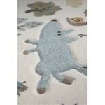 Kindervloerkleed Forest kunstvezels - Wit/lichtblauw - 80 x 150 cm