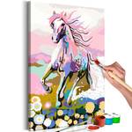 Malen nach Zahlen - Märchenhaftes Pferd Leinwand - Mehrfarbig