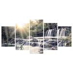 Acrylglasbild Waterfall of Dreams Acrylglas - Grün - 200 x 100 cm