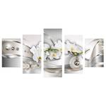 Tableau déco Dance of Orchids Toile - Blanc - 100 x 50 cm