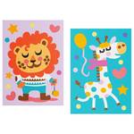 Schilderen op Nummer - Leeuw & Giraf canvas - roze