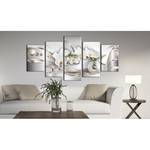 Wandbild Dance of Orchids Leinwand - Weiß - 200 x 100 cm