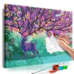 Malen Deer Zahlen Purple nach -