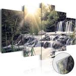 Afbeelding Waterfall of Dreams acrylglas - groen - 100 x 50 cm
