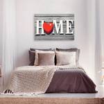 Schilderen op Nummer Home with Red Heart canvas - wit