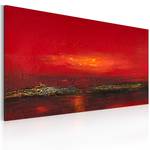 Afbeelding Rode Zonsondergang canvas - rood