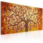 Afbeelding Pauwenboom canvas - goudkleurig