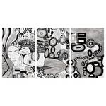 Afbeelding Silver Kiss canvas - zwart - 120 x 60 cm