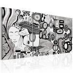 Bild Silver Kiss Leinwand - Schwarz - 120 x 60 cm