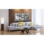 Afbeelding Silver Kiss canvas - zwart - 60 x 30 cm