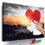 Schilderen op Nummer - Hartboom II canvas - rood