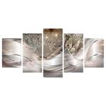 Afbeelding Dandelions (set van 5) canvas - zilverkleurig - 100 x 50 cm