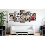 Wandbild Art of Collage Bansky IV Leinwand - Mehrfarbig - 100 x 50 cm