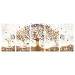 Wandbild Dazzling Tree Leinwand - Beige - 200 x 80 cm