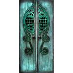 Deurbehang Emerald Gates premium vlies - groen - Breedte: 90 cm