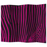 Paravent Zebra Pattern II (5-teilig) Vlies / Kiefer - Pink