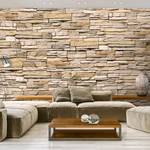 Papier peint en intissé Decorative Stone Papier peint en intissé premium - Beige - 400 x 280 cm