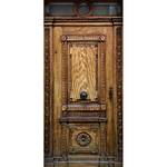 Deurbehang Medieval Entrance premium vlies - zilverkleurig - Breedte: 90 cm