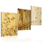 Afbeelding Gouden Bladeren canvas - goudkleurig