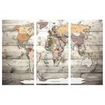 Korkbild History of Travel Kork - Braun - 120 x 80 cm