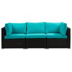 Loungeset Goobo II (5-delig) katoen/polyrotan - bruin/turquoise