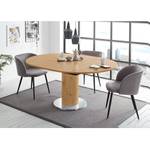 Eettafel Binic I Knoestige eikenhouten look - Breedte: 110 cm - Lichte eikenhouten