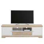 TV-Lowboard Rebais II Weiß / Beige